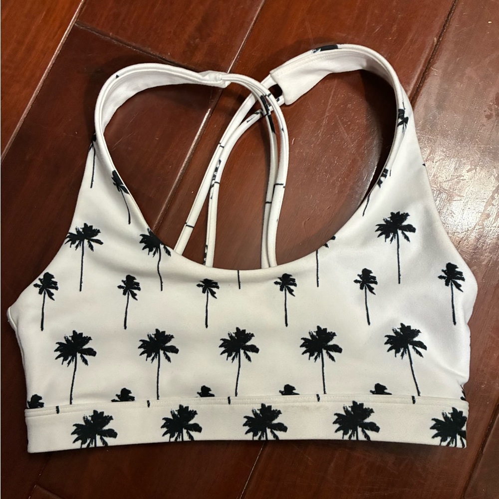 Spiritual Gangster brand. White and Black Sports Bra/Bralette. Size XS.